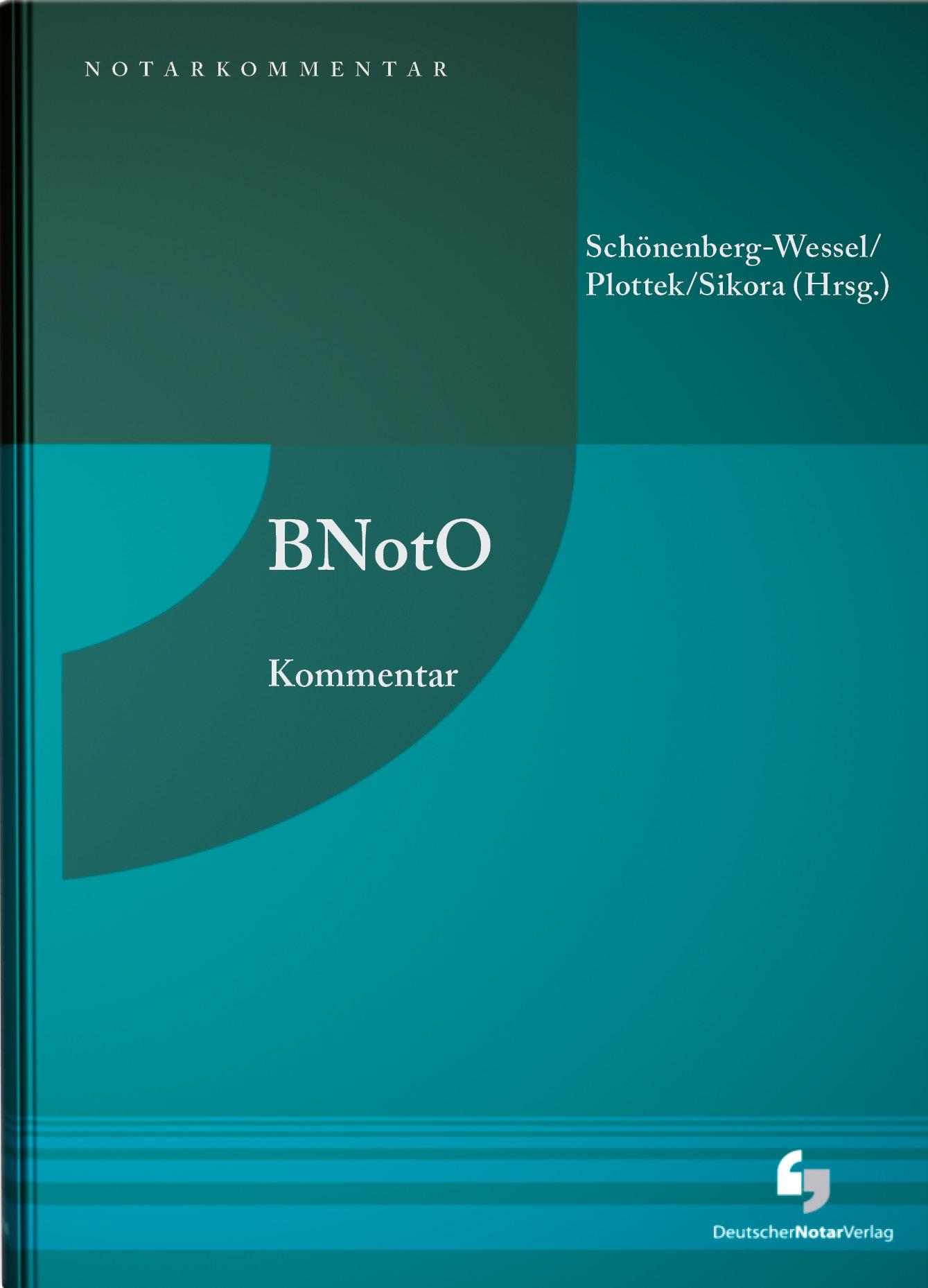 Vorderes Coverbild BNotO