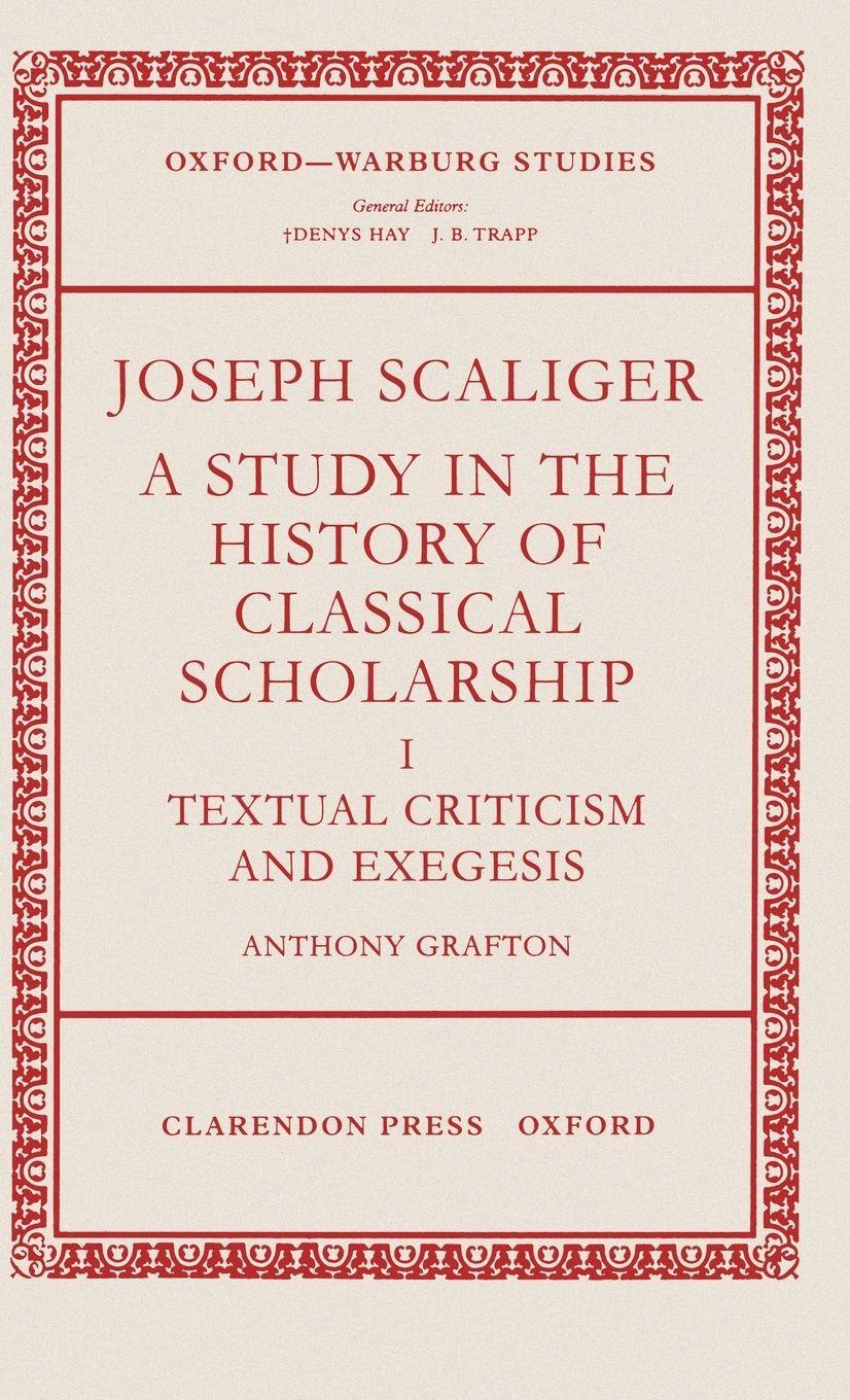 Vorderes Coverbild Joseph Scaliger