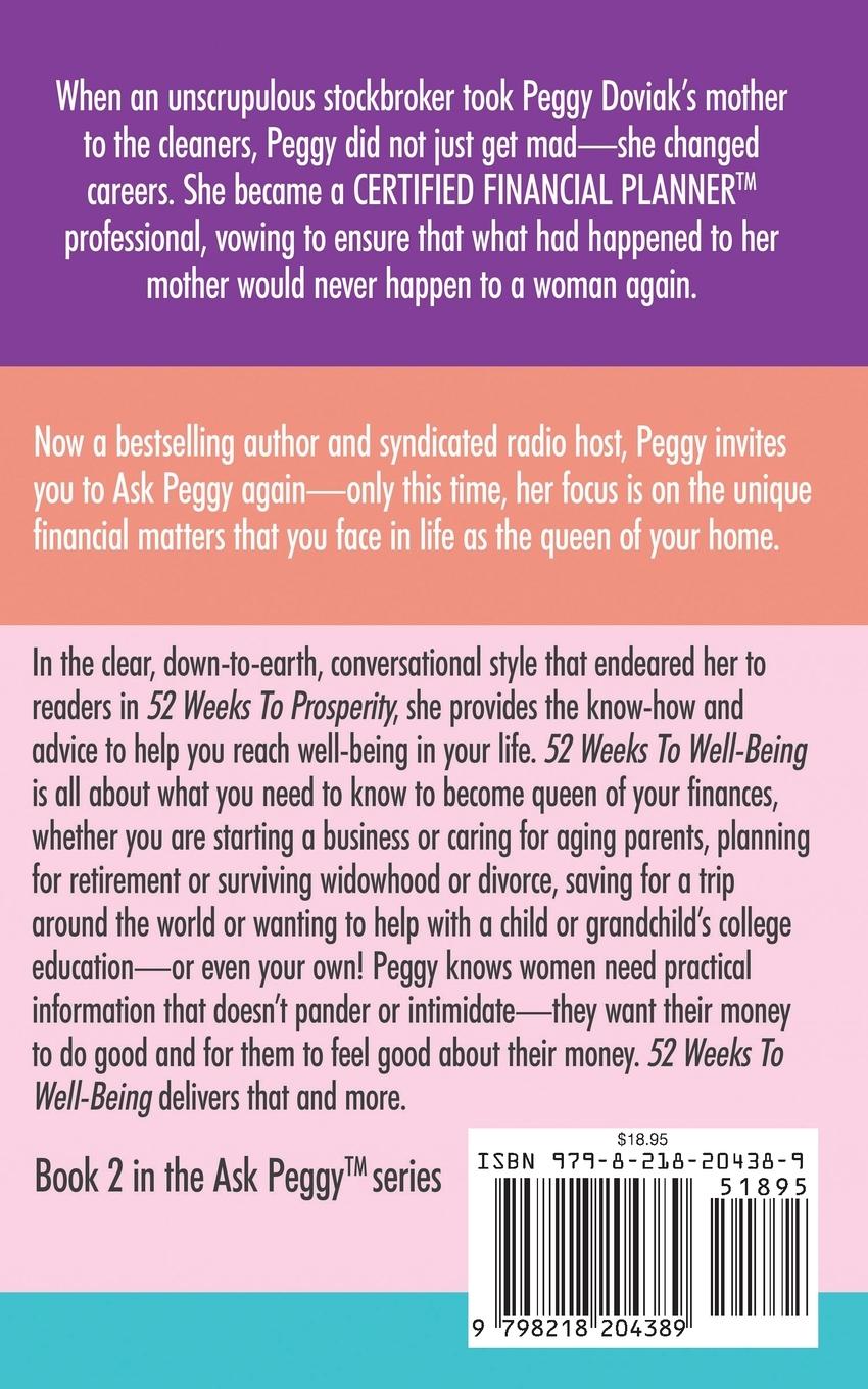 Rückseitencover 52 Weeks to Well-Being