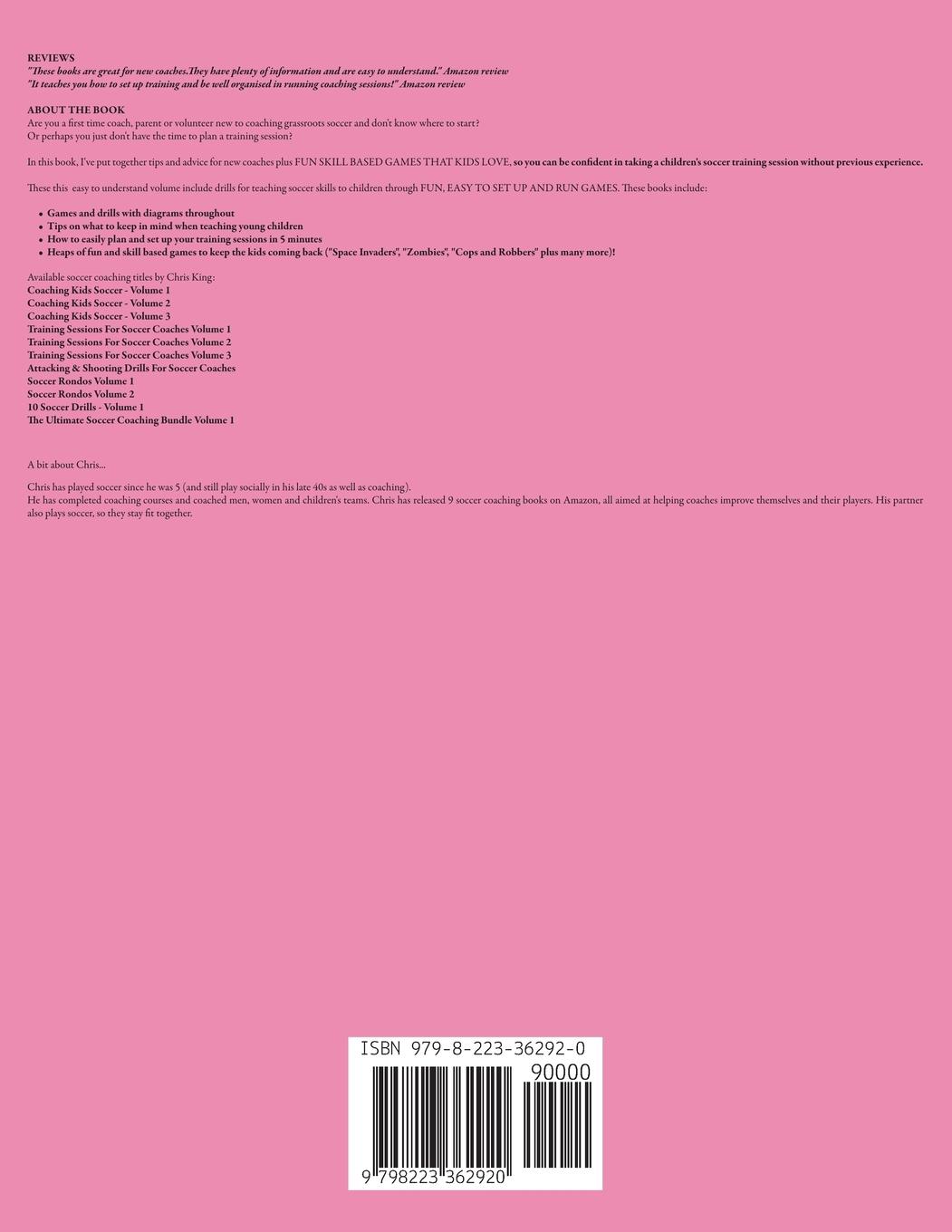 Rückseitencover Coaching Kids Soccer - Ages 5 to 10 - Volume 2