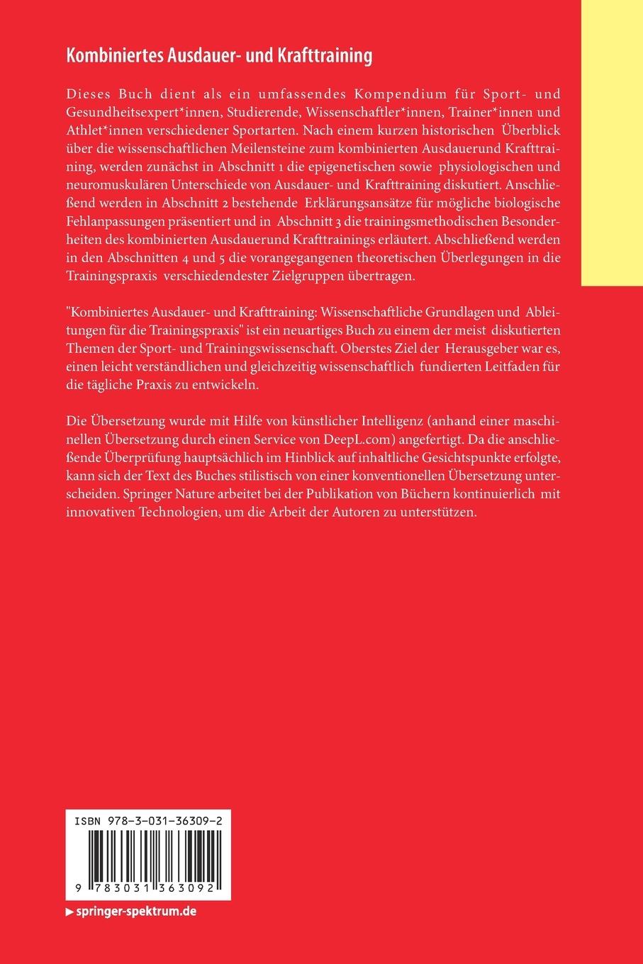 Rückseitencover Kombiniertes Ausdauer- und Krafttraining