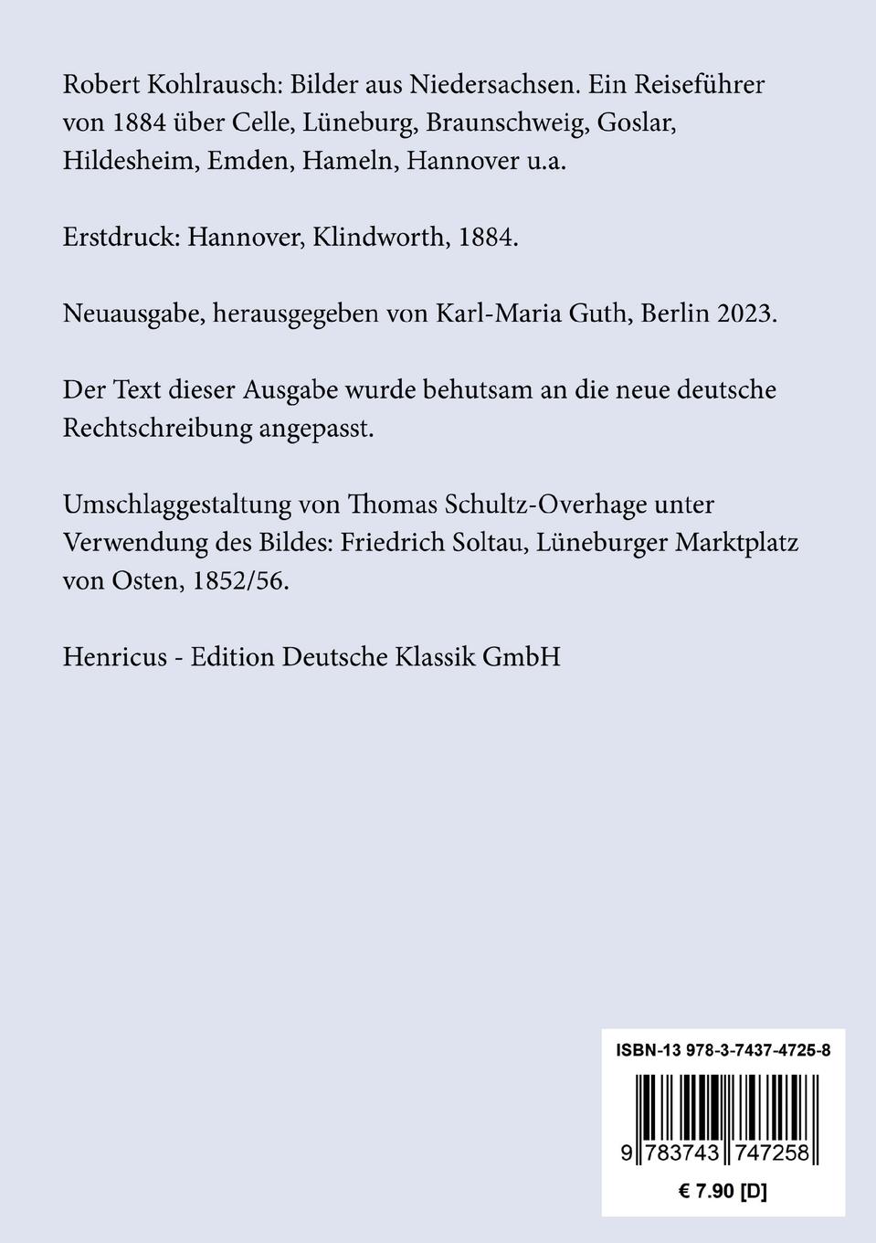 Rückseitencover Bilder aus Niedersachsen