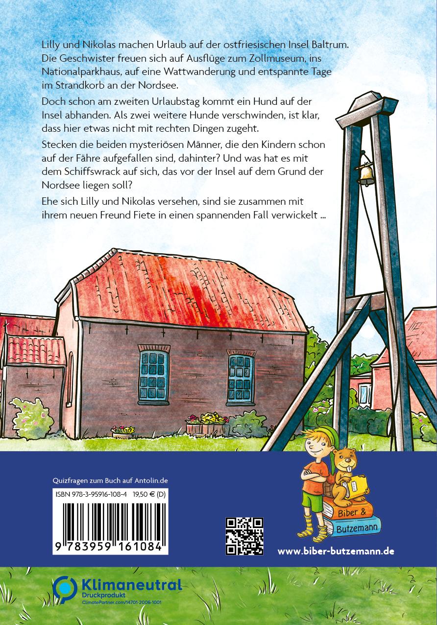 Rückseitencover Abenteuer auf Baltrum - Lilly, Nikolas und das verschollene Schiffswrack