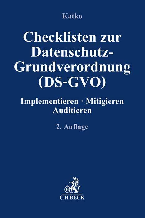 Vorderes Coverbild Checklisten zur Datenschutz-Grundverordnung (DS-GVO)