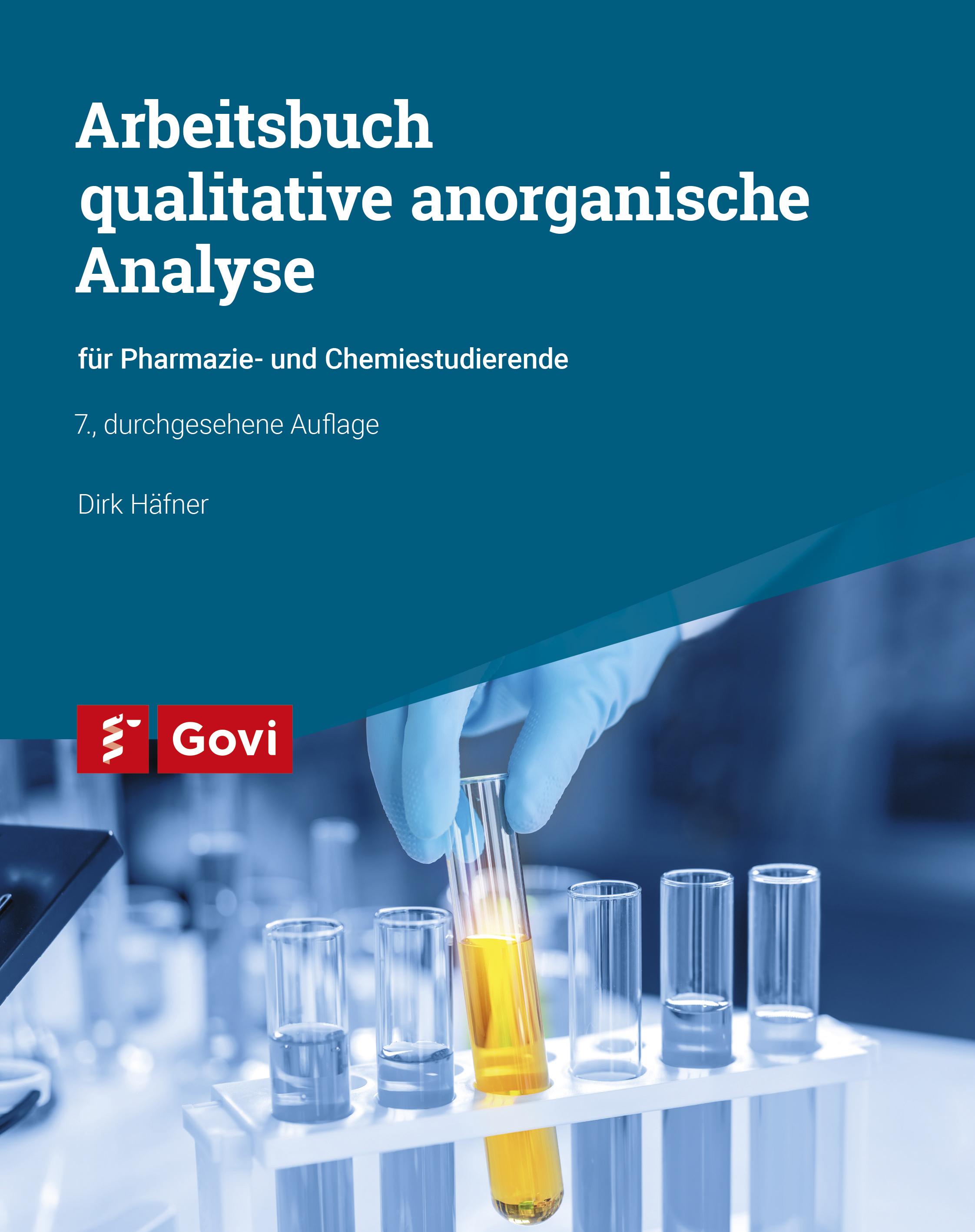 Vorderes Coverbild Arbeitsbuch qualitative anorganische Analyse
