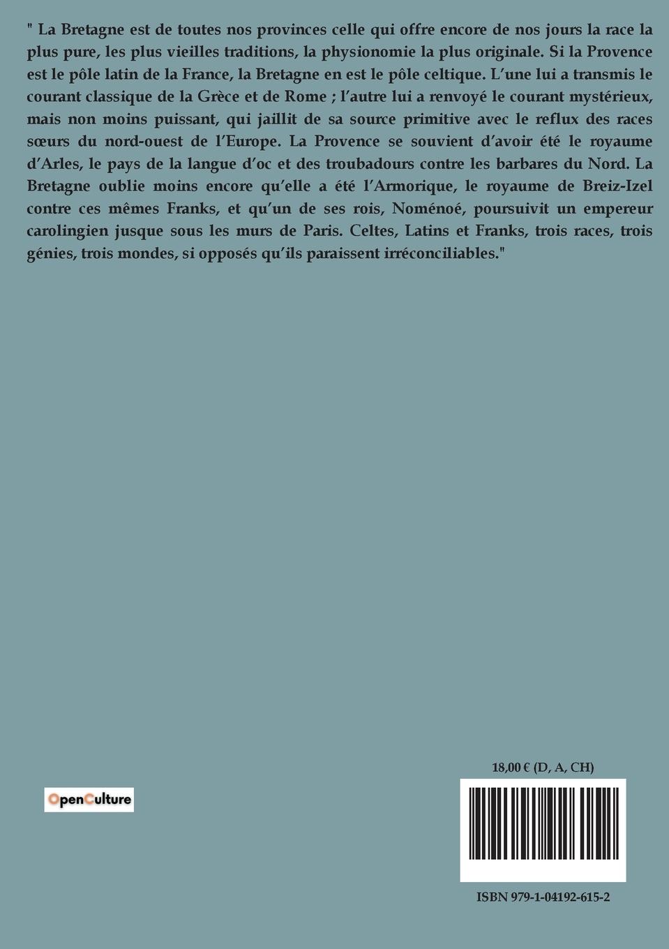 Rückseitencover Les légendes de la Bretagne et le génie celtique