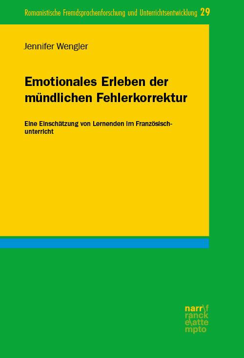 Vorderes Coverbild Emotionales Erleben der mündlichen Fehlerkorrektur