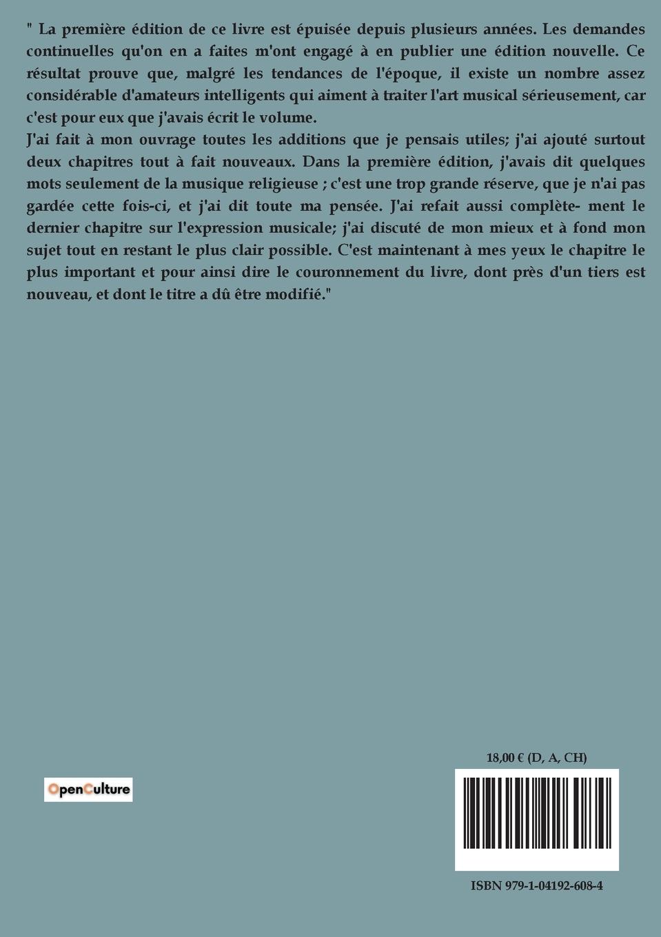 Rückseitencover Les illusions musicales et la vérité sur l'expression