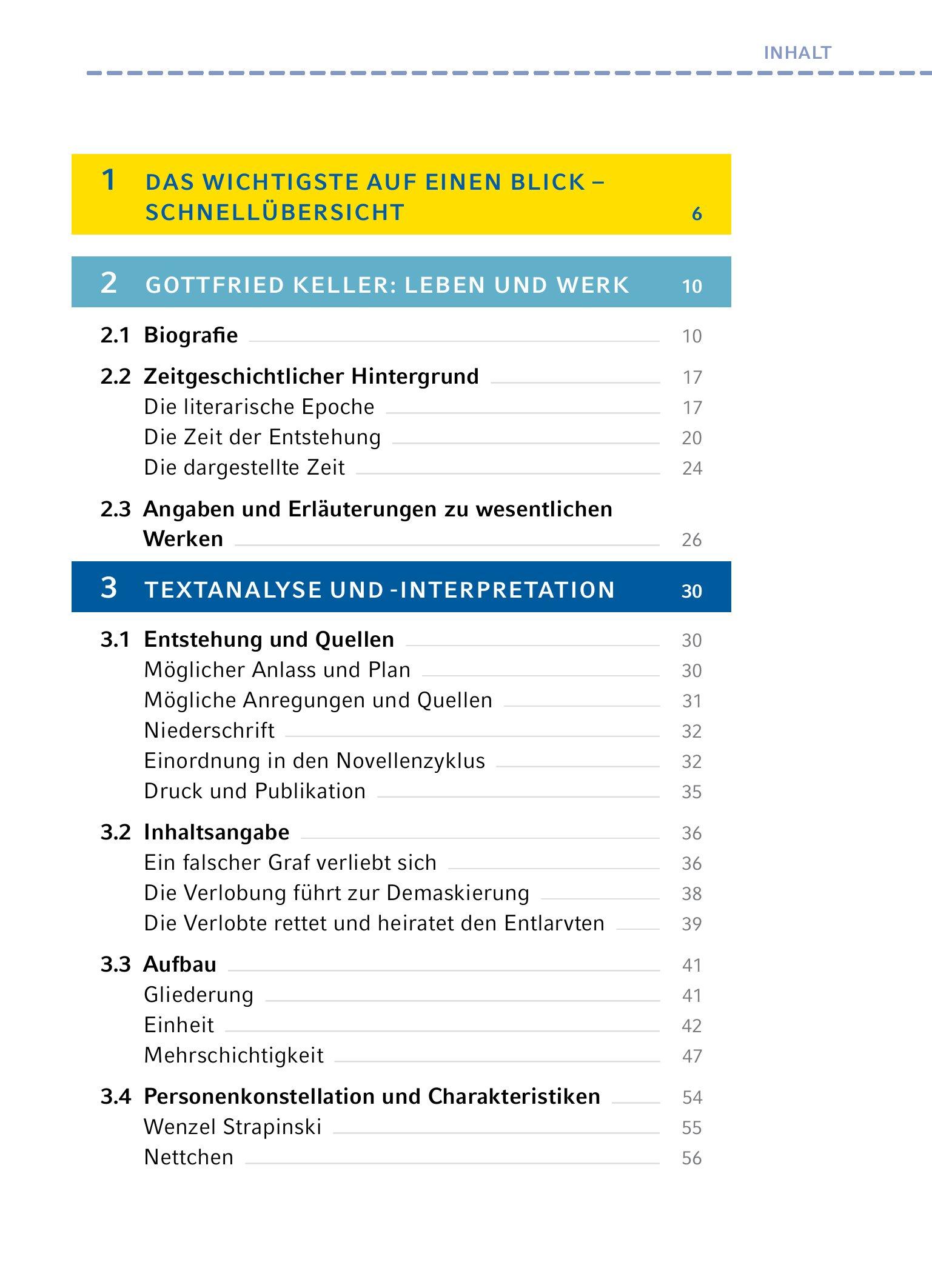 Beispielinhalt (Bild) Kleider machen Leute von Gottfried Keller- Textanalyse und Interpretation