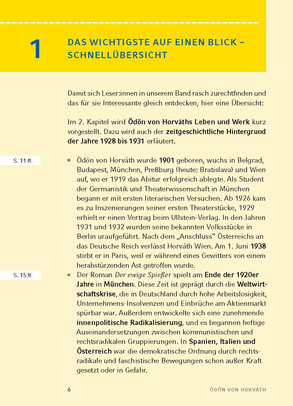 Beispielinhalt (Bild) Der ewige Spießer von Ödön von Horváth - Textanalyse und Interpretation