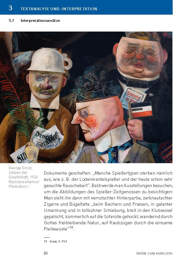 Beispielinhalt (Bild) Der ewige Spießer von Ödön von Horváth - Textanalyse und Interpretation