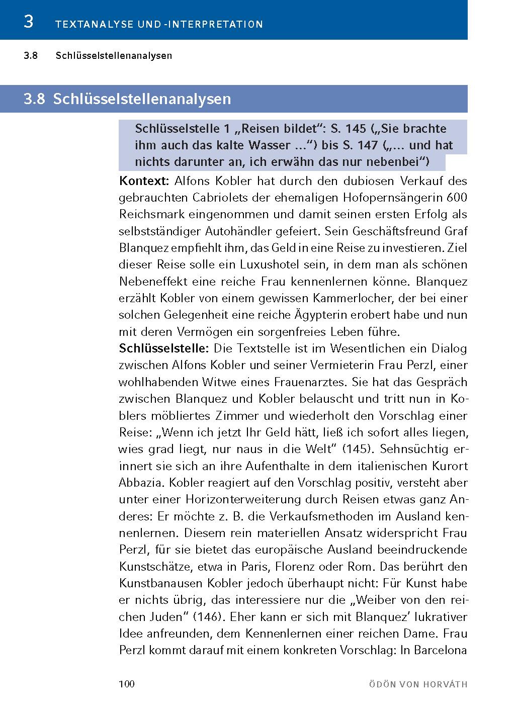 Beispielinhalt (Bild) Der ewige Spießer von Ödön von Horváth - Textanalyse und Interpretation