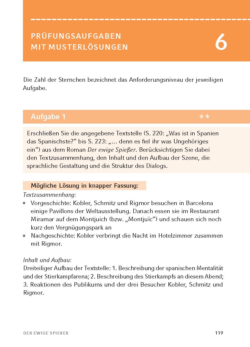 Beispielinhalt (Bild) Der ewige Spießer von Ödön von Horváth - Textanalyse und Interpretation