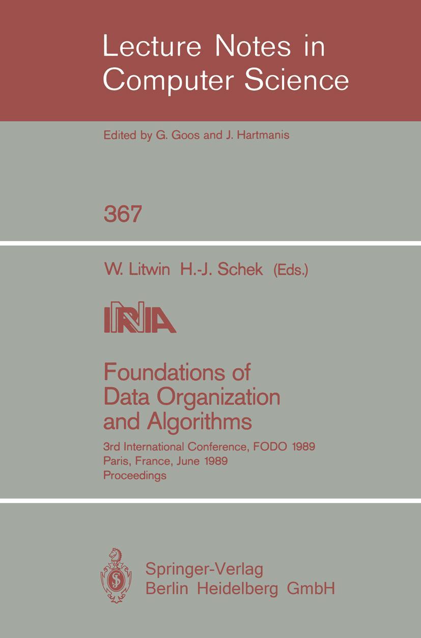 Vorderes Coverbild Foundations of Data Organization and Algorithms