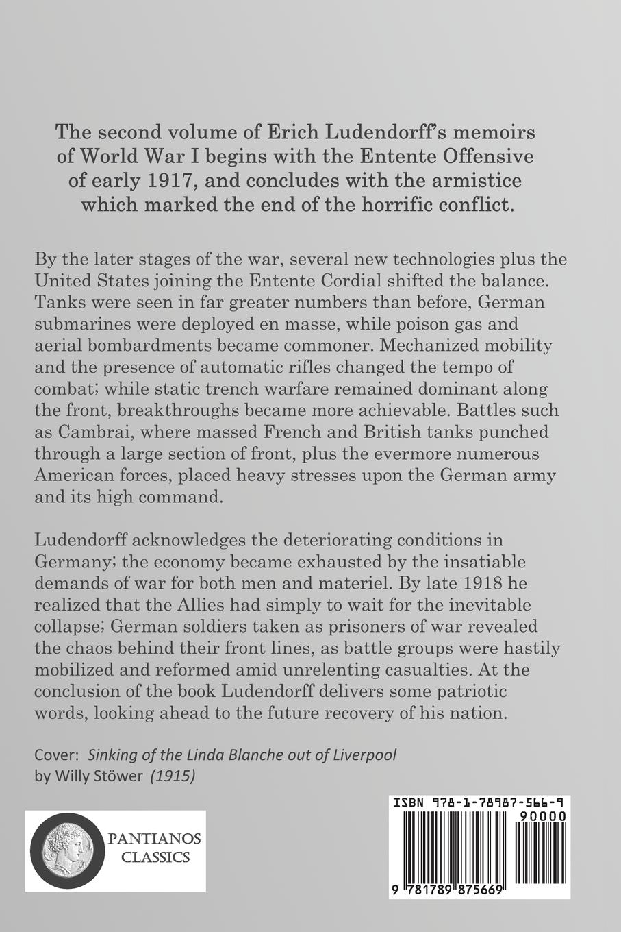 Rückseitencover Ludendorff's Own Story