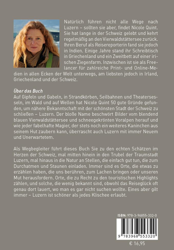 Rückseitencover Luzern mit Vierwaldstätter See - ReiseMomente