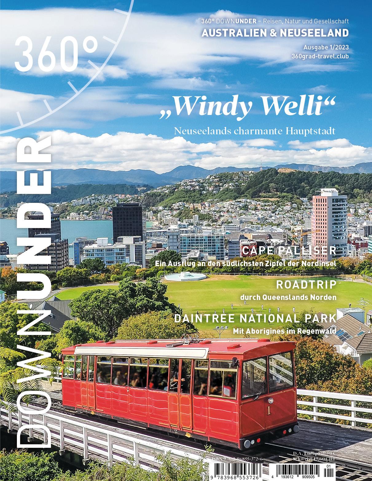 Vorderes Coverbild 360° DownUnder - Ausgabe 1/2023