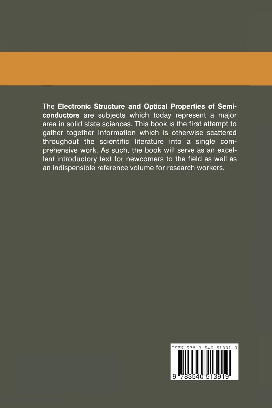 Rückseitencover Electronic Structure and Optical Properties of Semiconductors