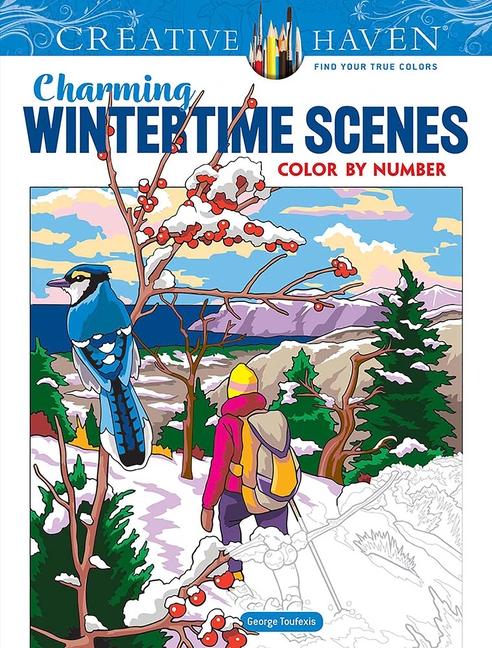 Vorderes Coverbild Creative Haven Charming Wintertime Scenes Color by Number