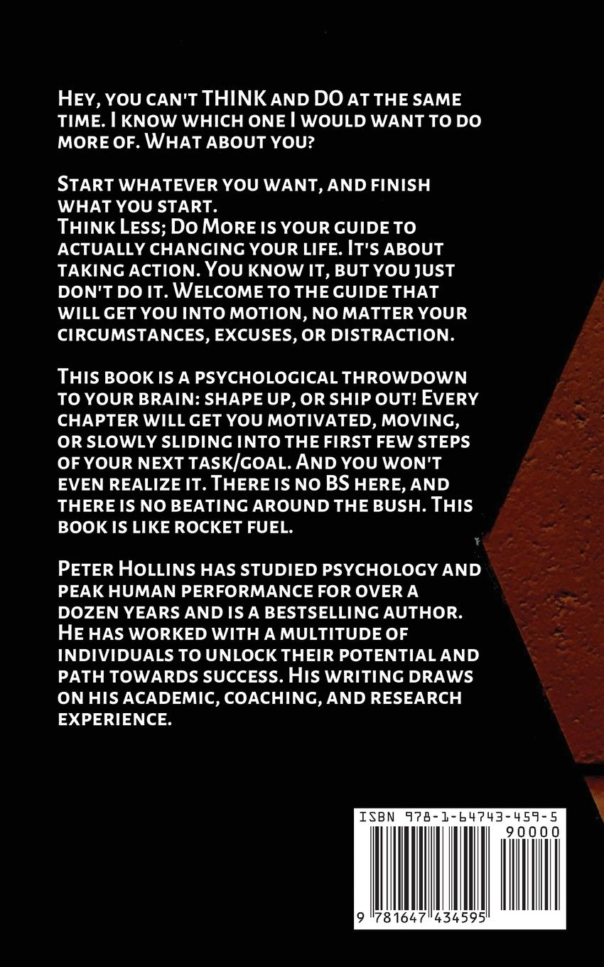 Rückseitencover Think Less; Do More