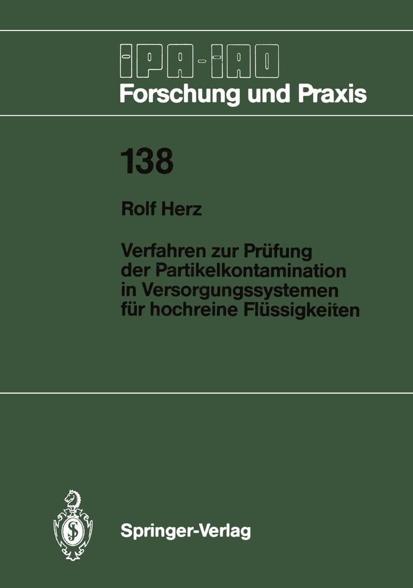 Vorderes Coverbild Verfahren zur Prüfung der Partikelkontamination in Versorgungssystemen für hochreine Flüssigkeiten