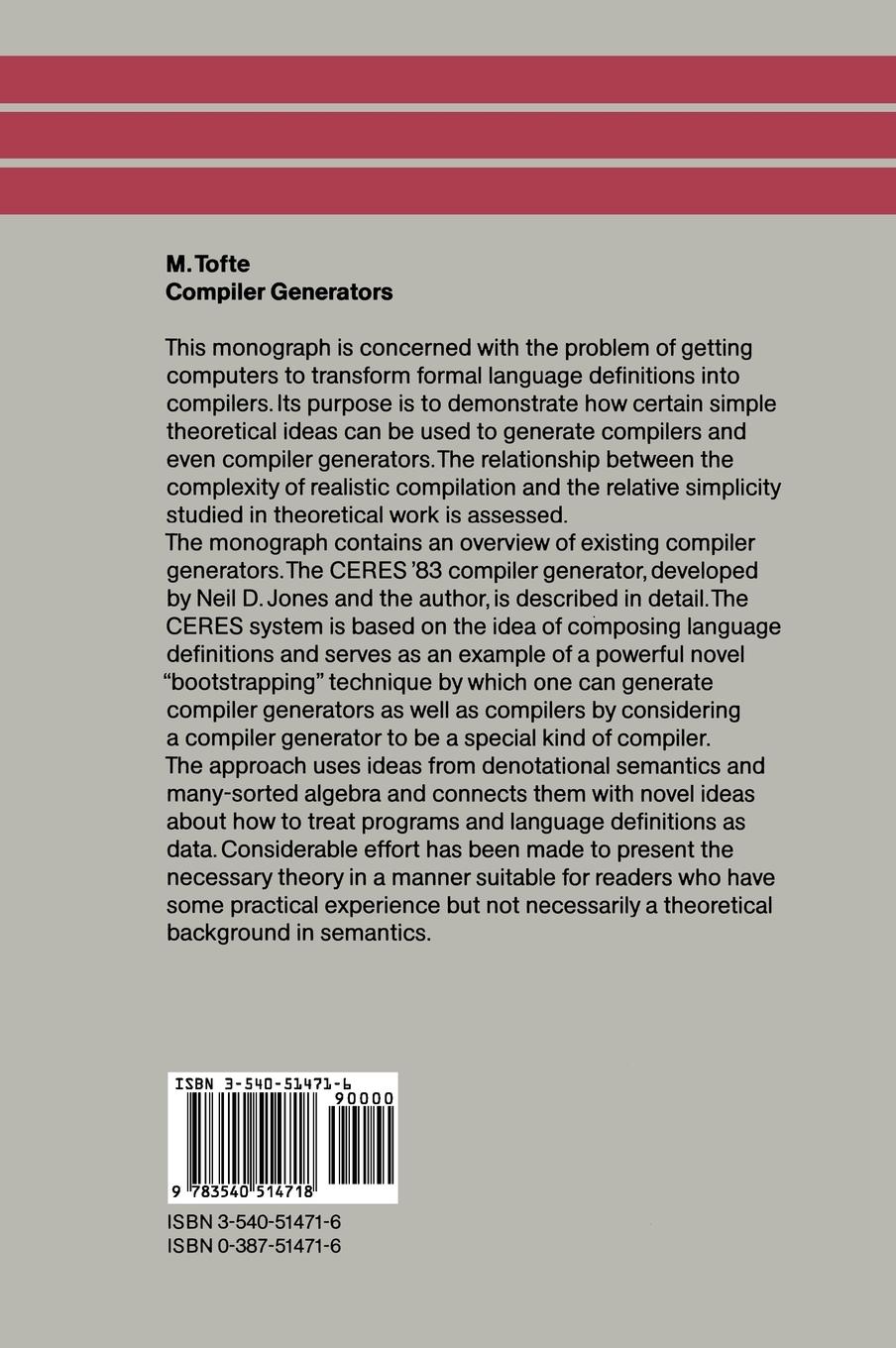 Rückseitencover Compiler Generators