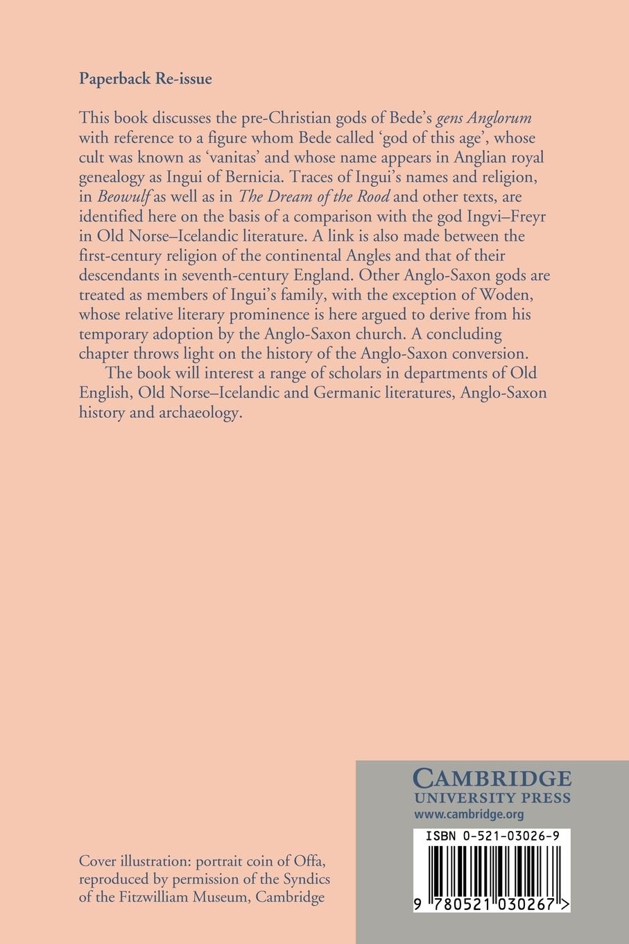 Rückseitencover Heathen Gods in Old English Literature