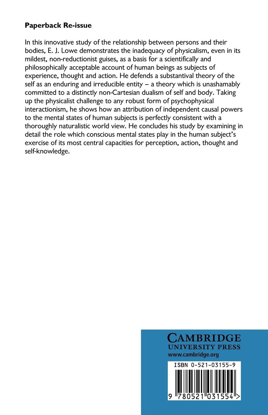 Rückseitencover Subjects of Experience