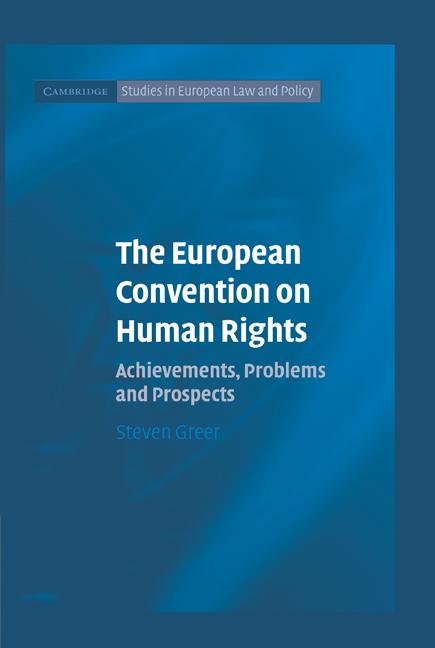 Vorderes Coverbild The European Convention on Human Rights