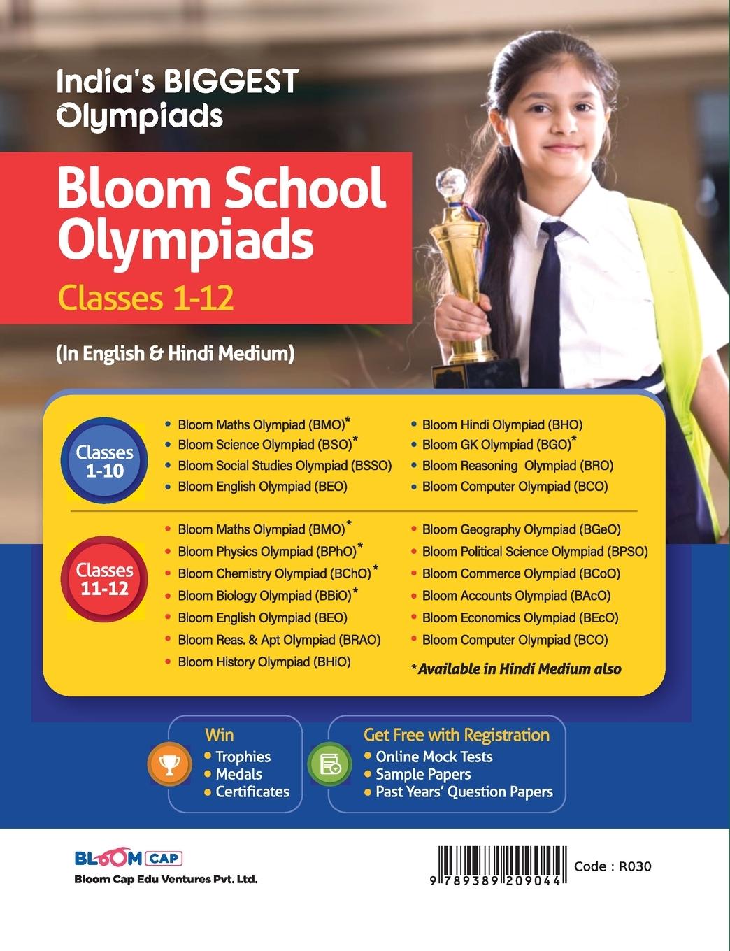 Rückseitencover Bloom CAP English Olympiad Class 10