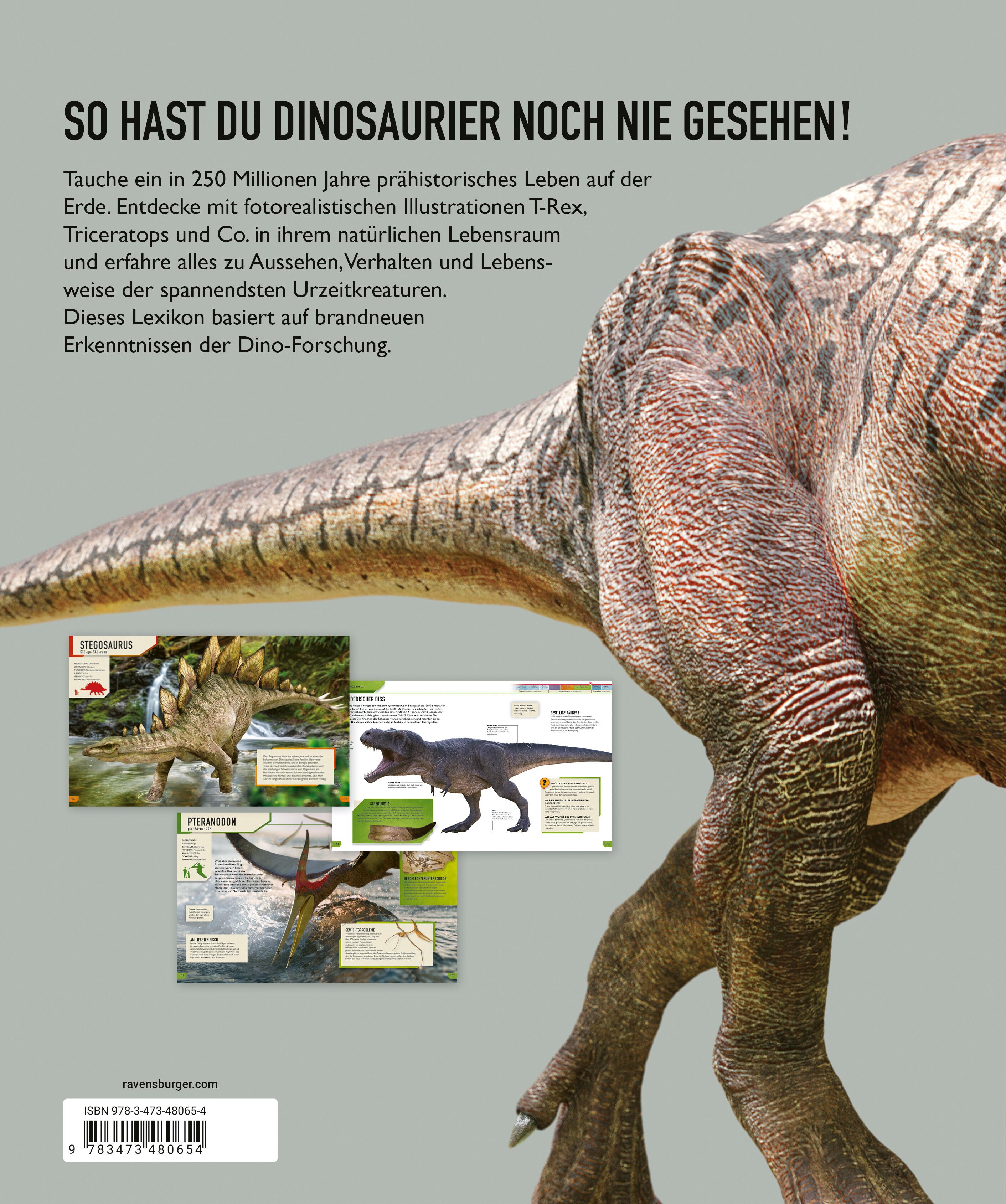 Rückseitencover Das ultimative Dinosaurierlexikon: auf dem neusten Stand der Forschung! Das Geschenk für kleine und große Dino-Fans