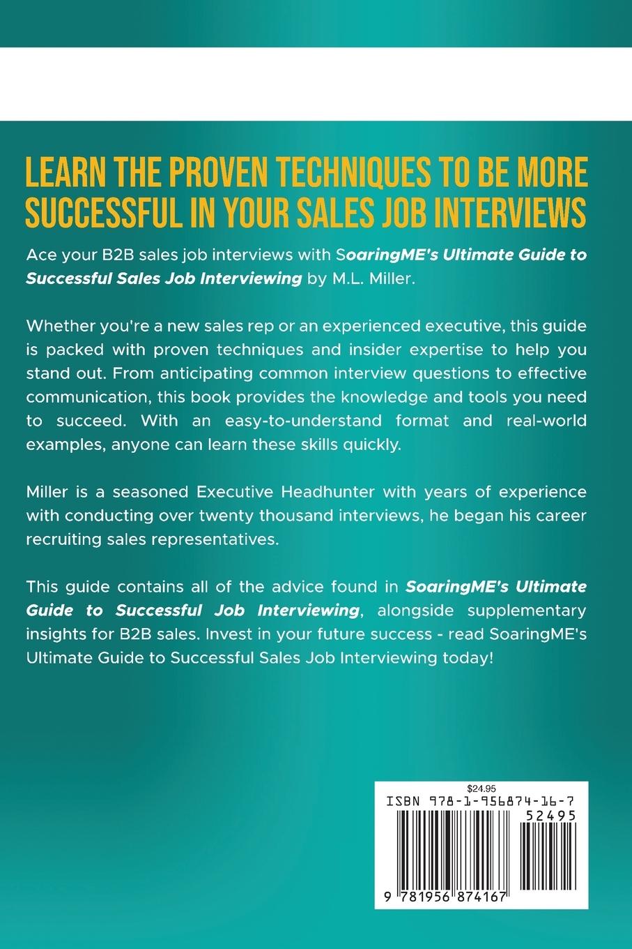 Rückseitencover SoaringME The Ultimate Guide to Successful Sales Job Interviewing
