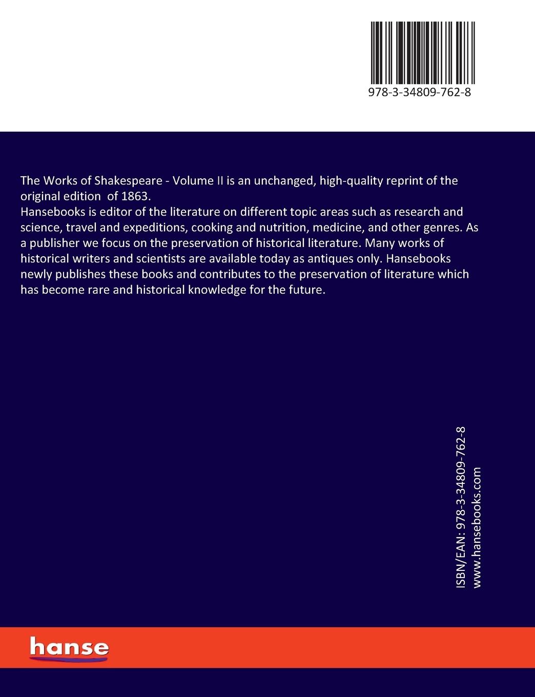 Rückseitencover The Works of Shakespeare