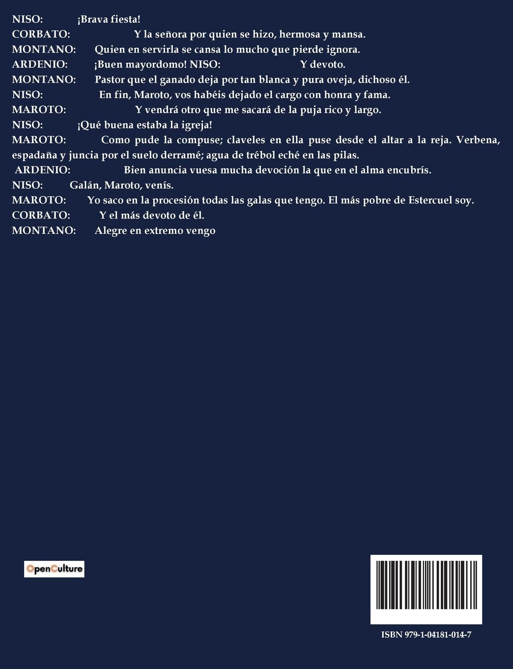 Rückseitencover LA DAMA DEL OLIVAR