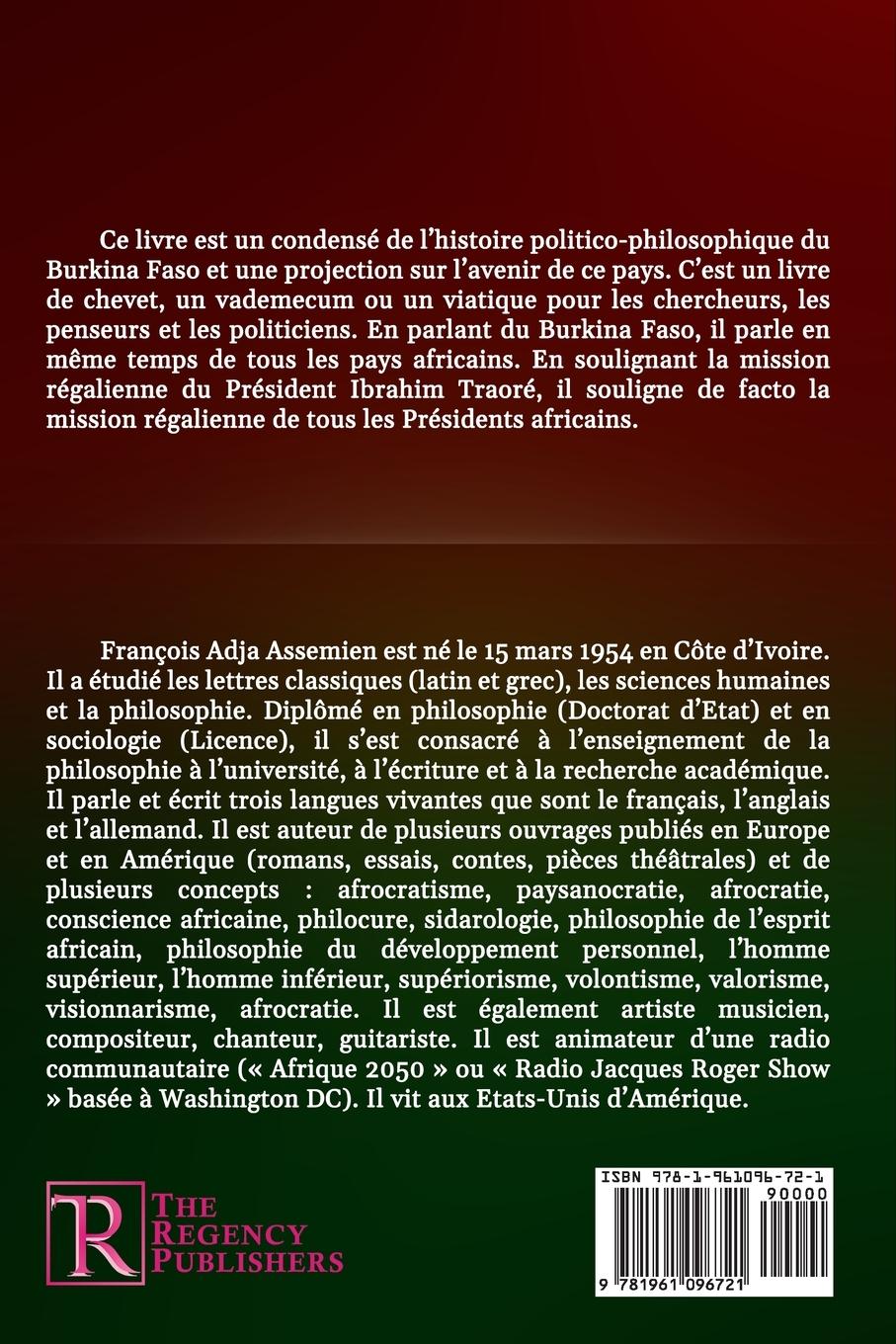 Rückseitencover PRESIDENT IBRAHIM TRAORE ET LA DESTINEE DE SON PEUPLE