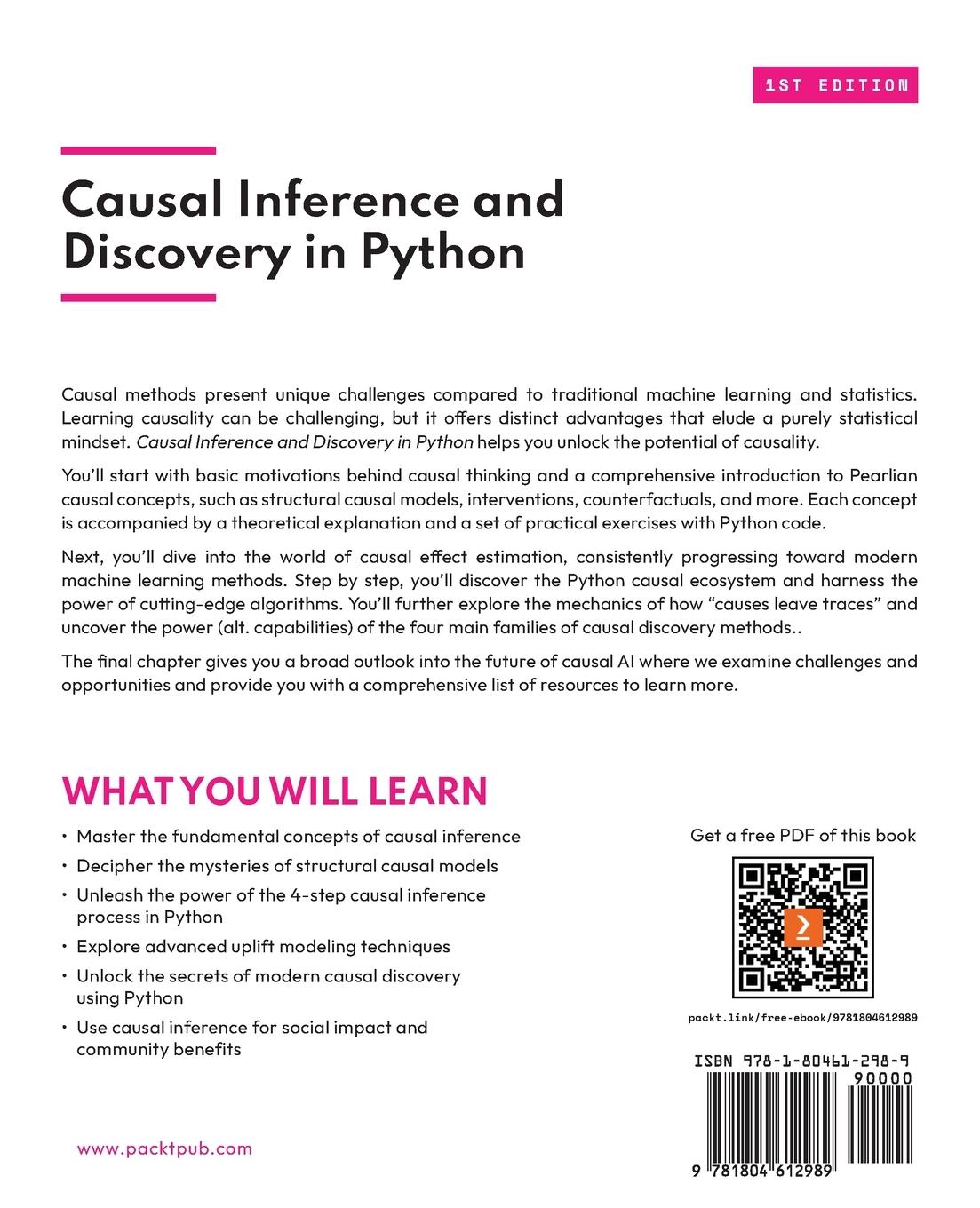 Rückseitencover Causal Inference and Discovery in Python