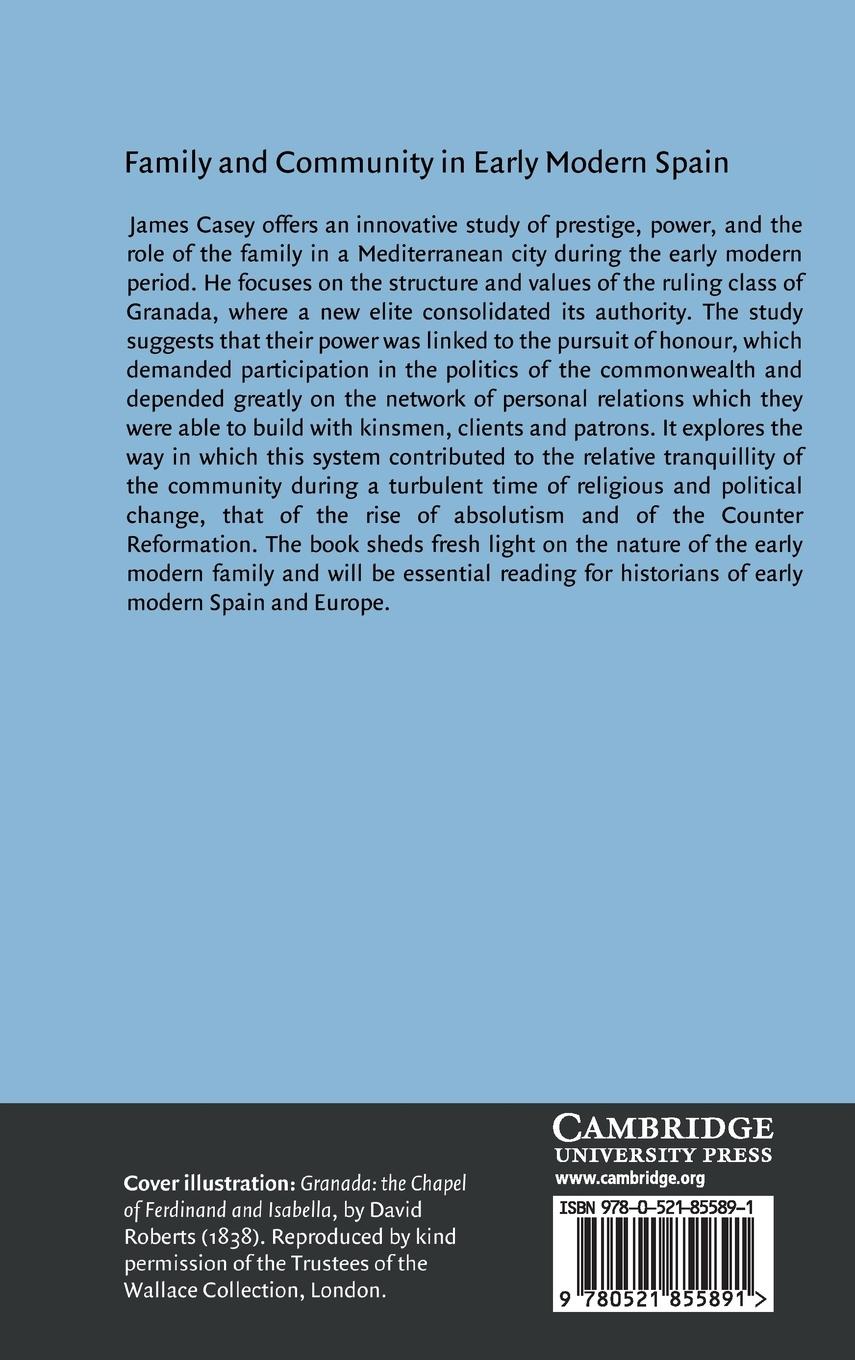 Rückseitencover Family and Community in Early Modern Spain