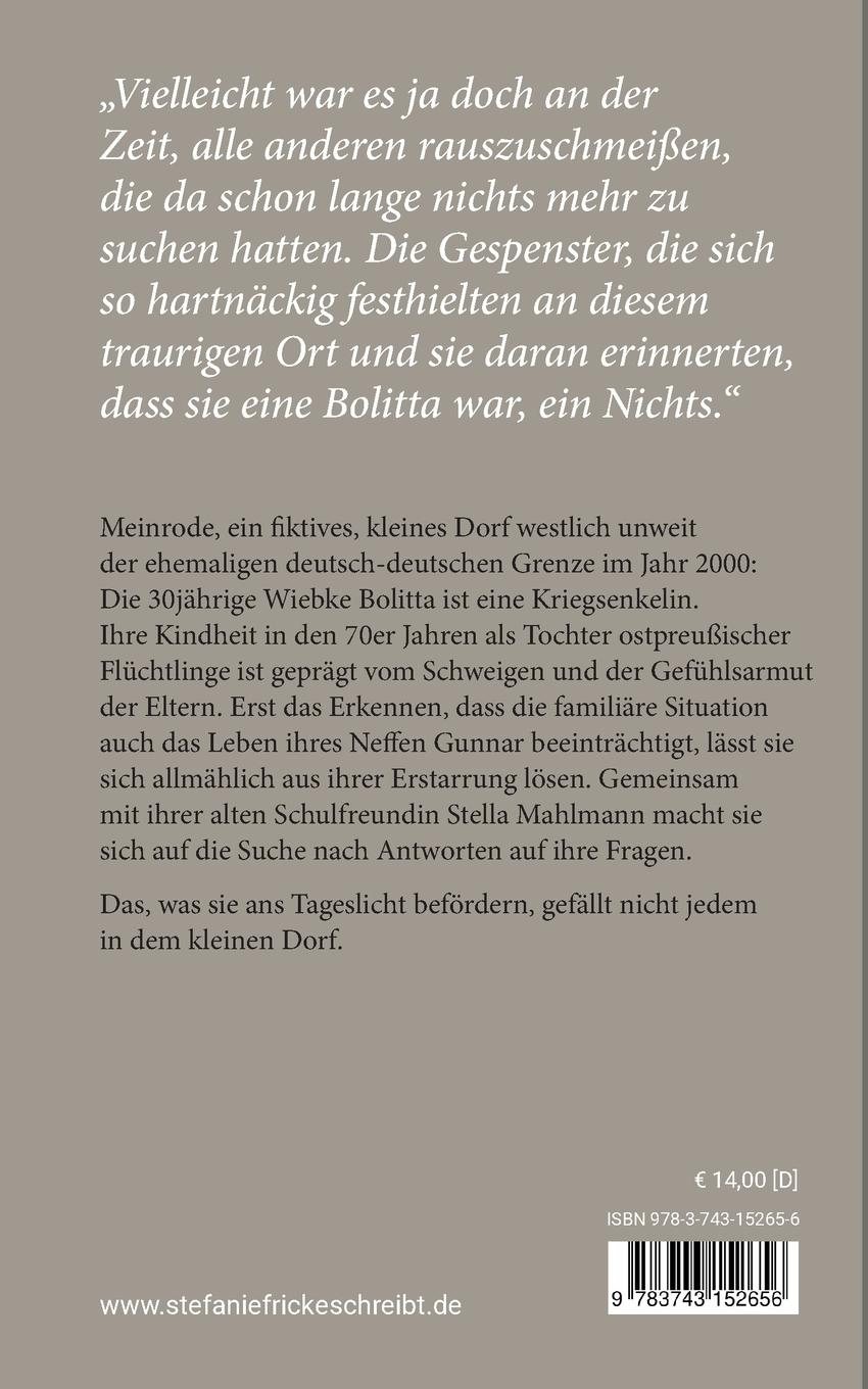 Rückseitencover Nach dem Schweigen