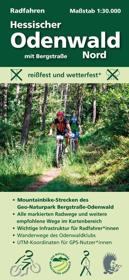 Vorderes Coverbild Radfahren, Hessischer Odenwald Nord mit Bergstraße 1:30000