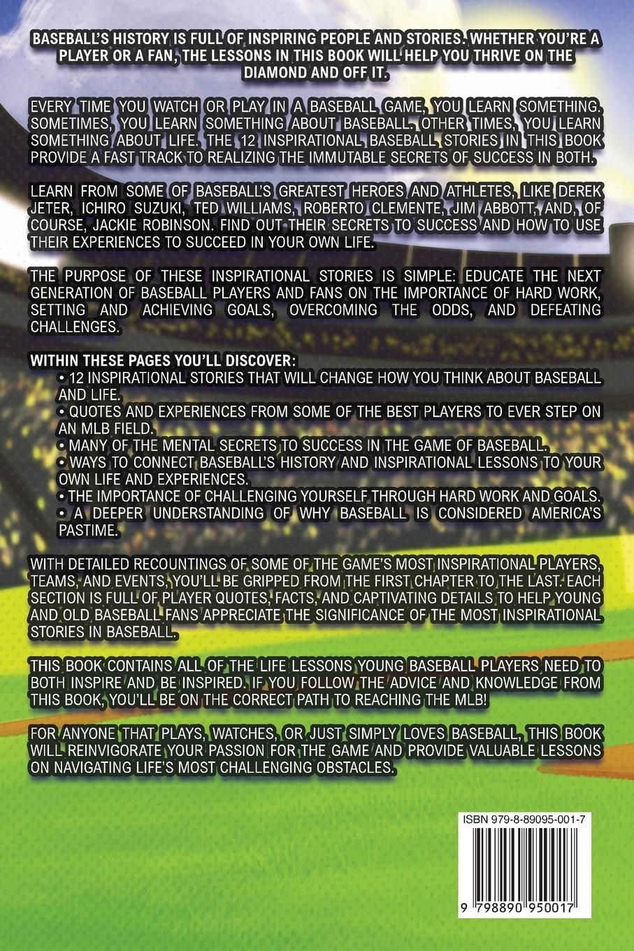 Rückseitencover Inspirational Baseball Stories for Young Readers