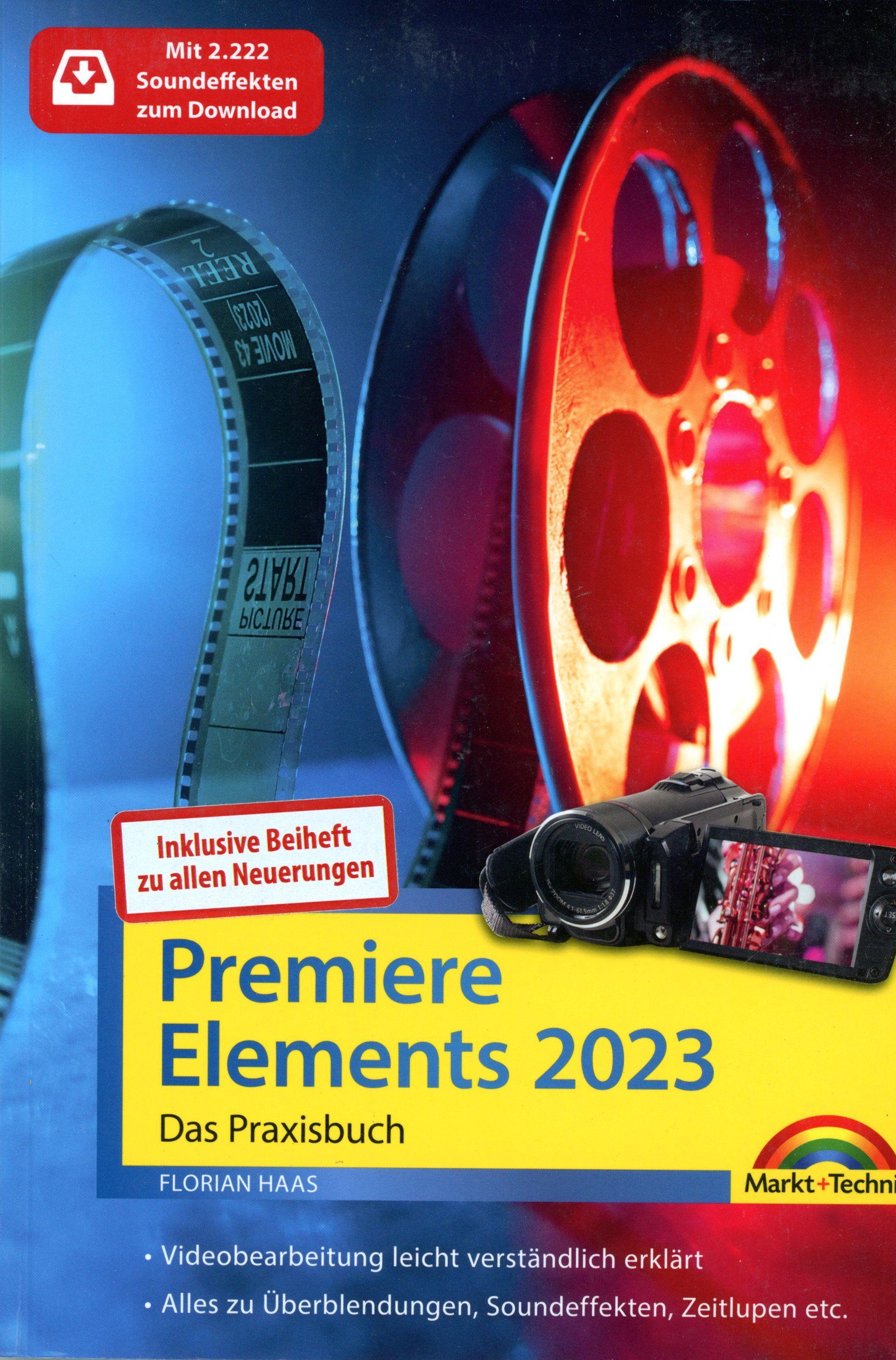 Vorderes Coverbild Premiere Elements 2023 / 2024 - Das Praxisbuch zur Software
