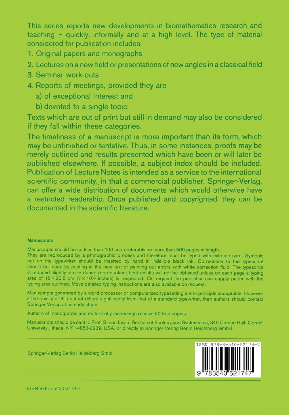 Rückseitencover Mathematical and Statistical Approaches to AIDS Epidemiology