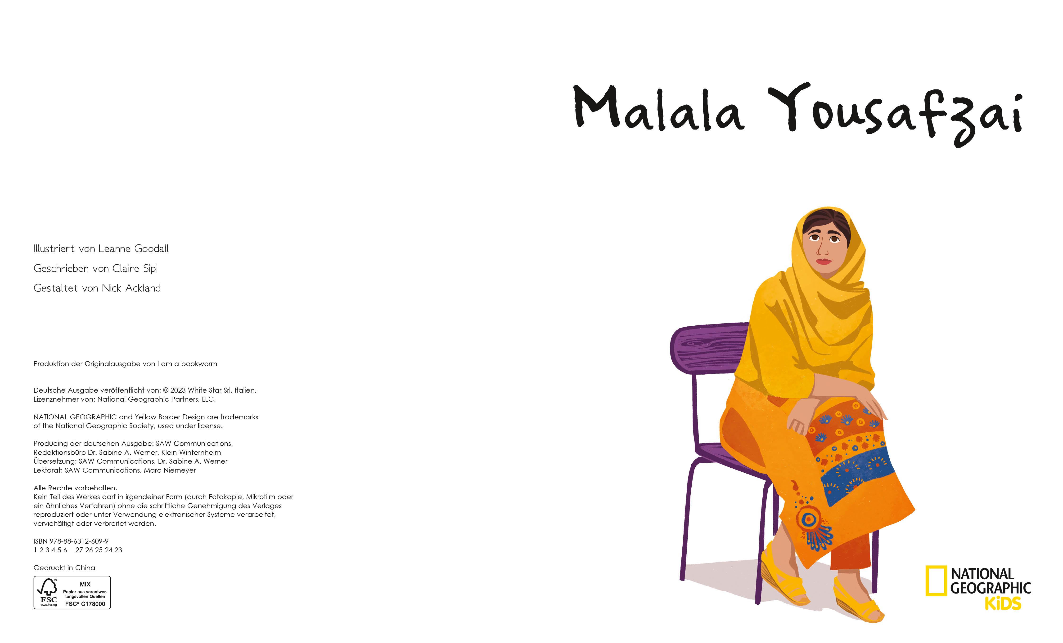 Beispielinhalt (Bild) Malala Yousafzai. Total Genial!