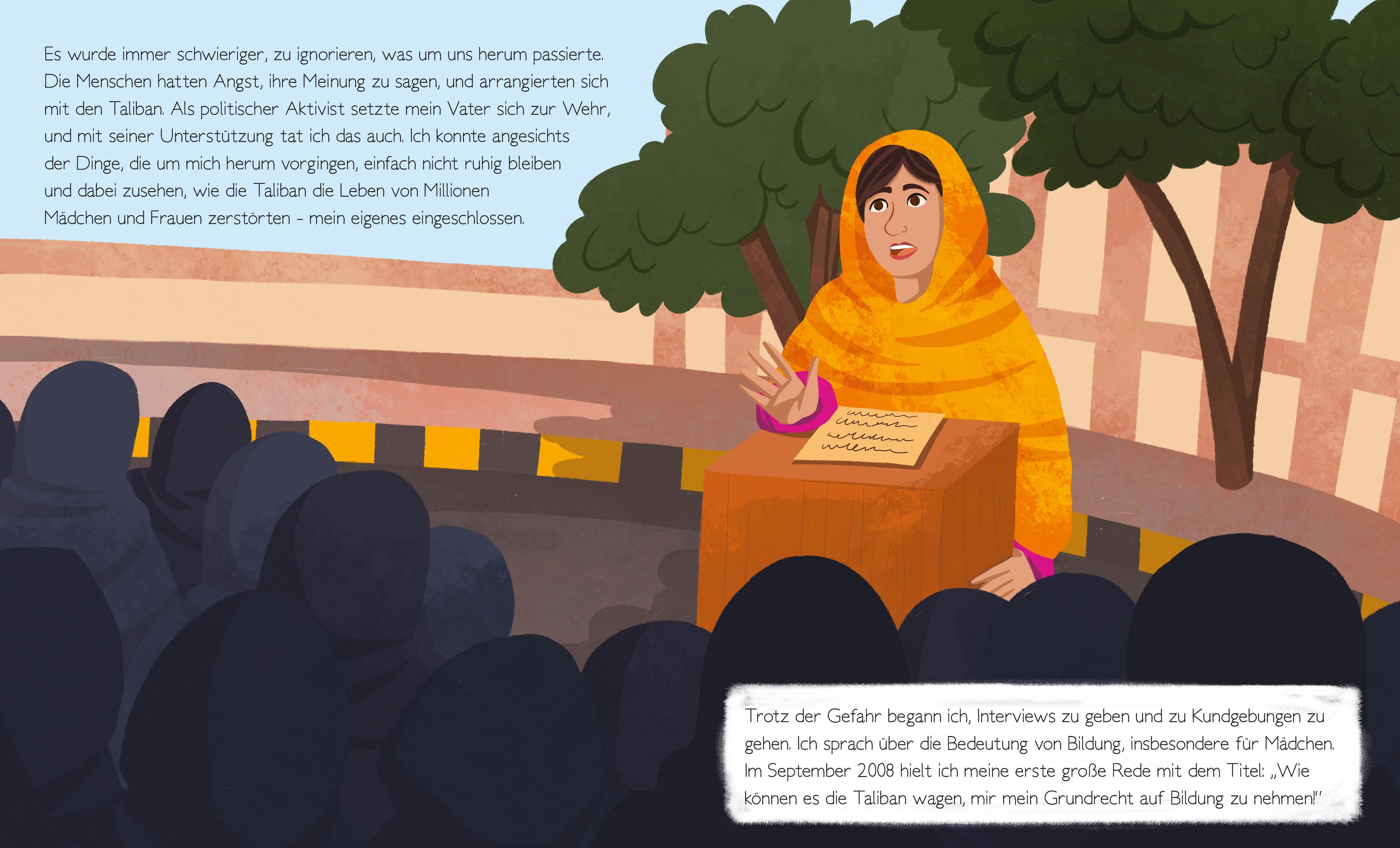 Beispielinhalt (Bild) Malala Yousafzai. Total Genial!