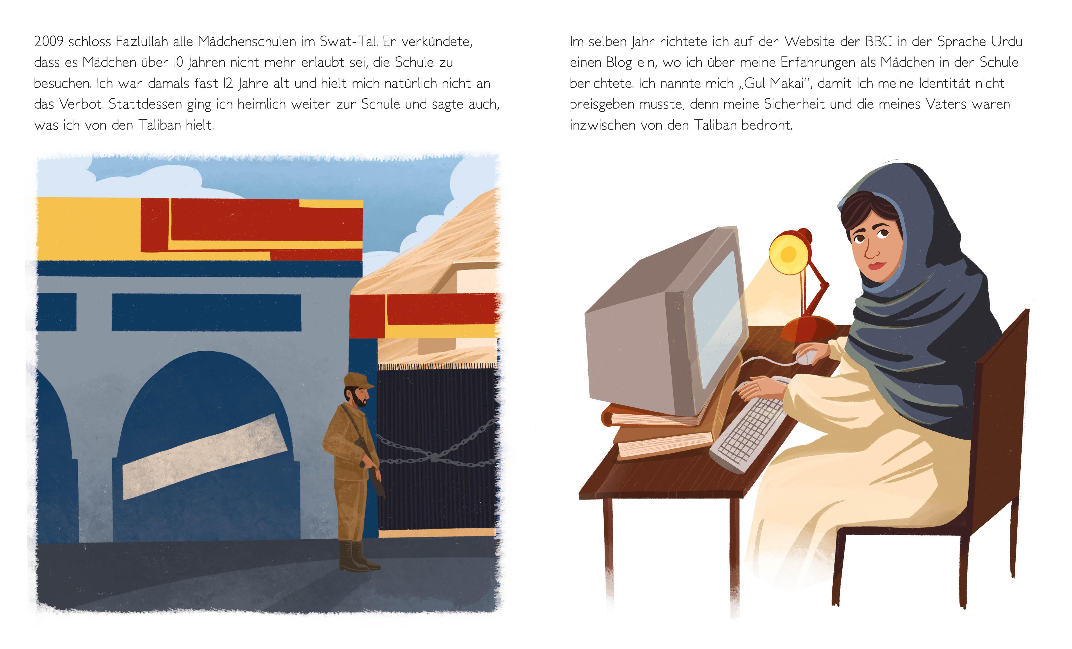 Beispielinhalt (Bild) Malala Yousafzai. Total Genial!