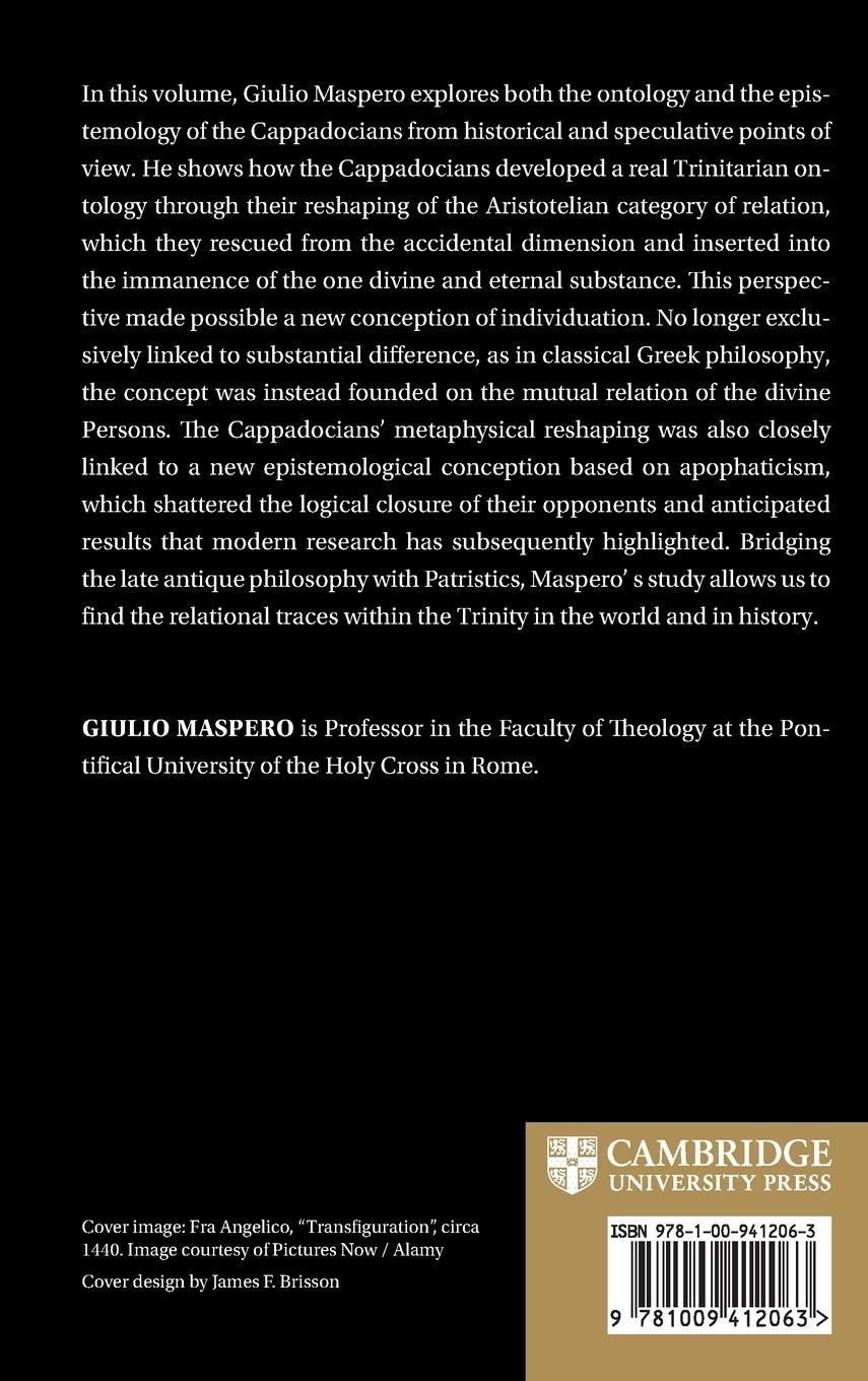 Rückseitencover The Cappadocian Reshaping of Metaphysics