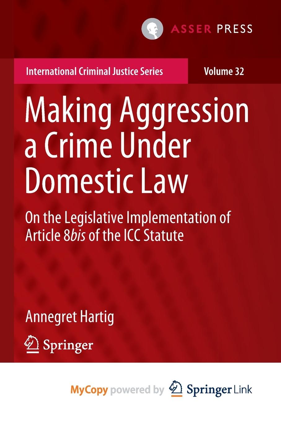 Vorderes Coverbild Making Aggression a Crime Under Domestic Law