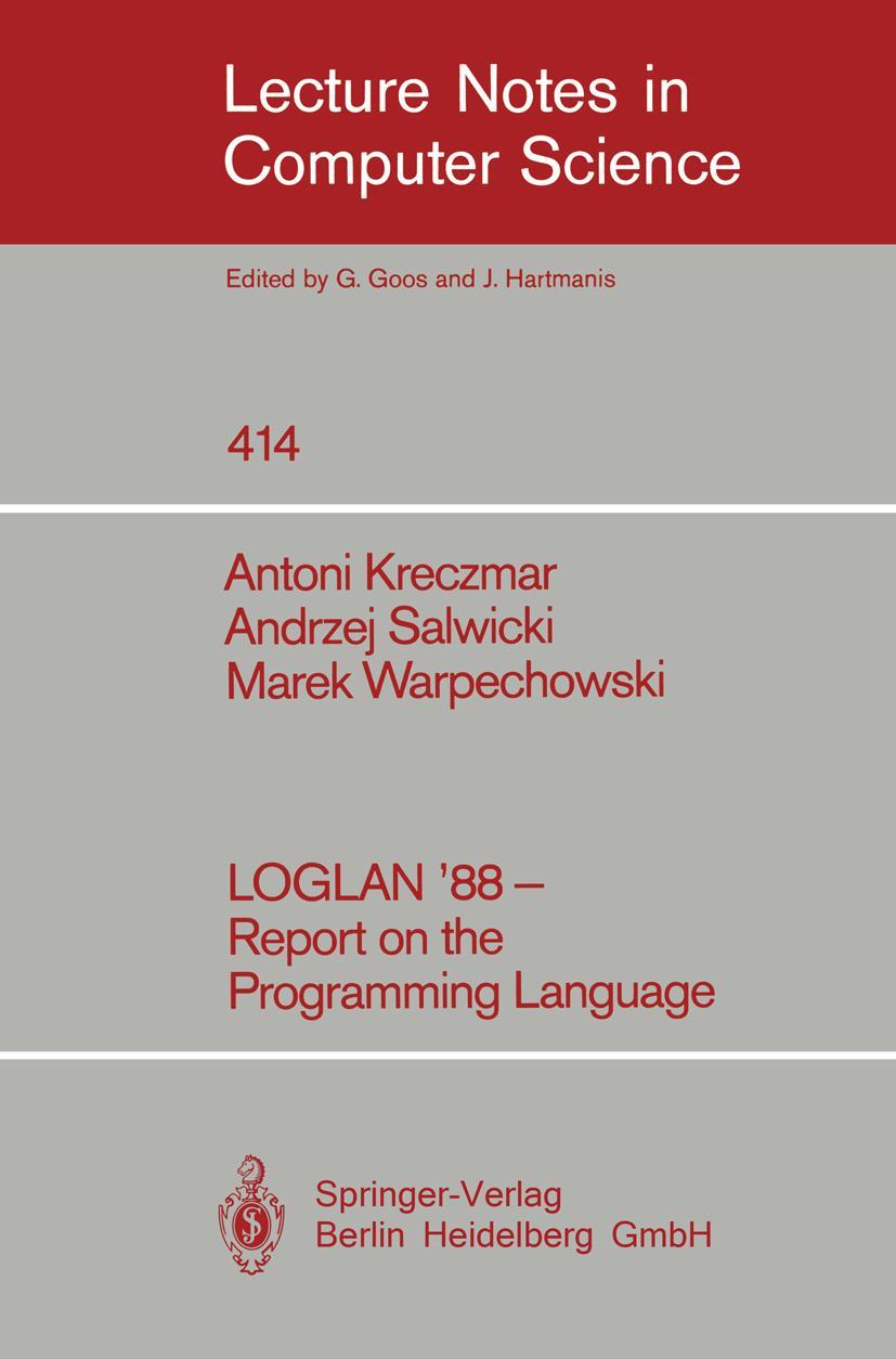 Vorderes Coverbild LOGLAN '88 - Report on the Programming Language