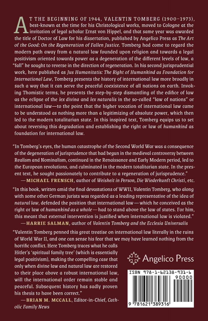 Rückseitencover Jus Humanitatis