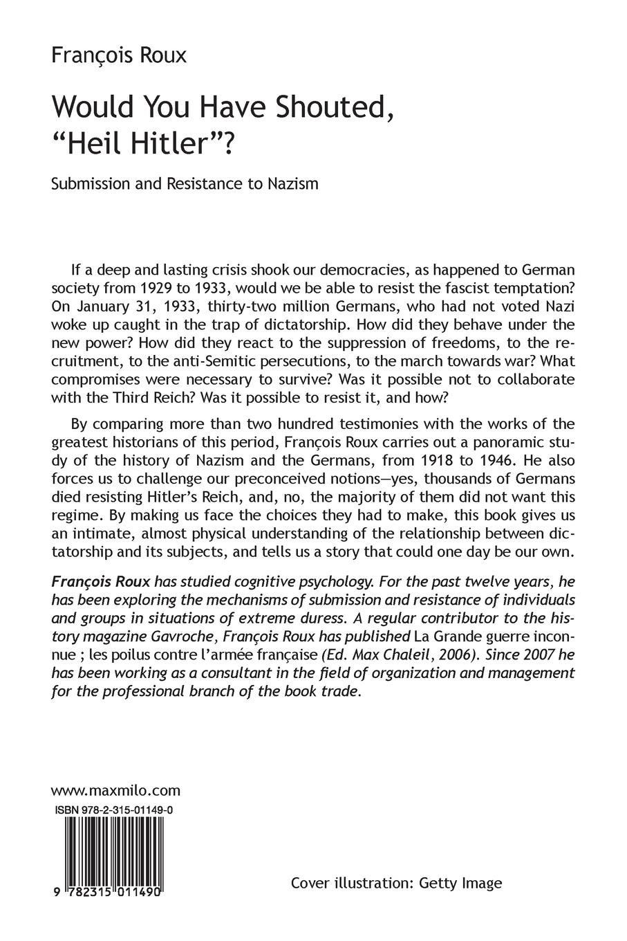 Rückseitencover Would You Have Shouted, "Heil Hitler?"